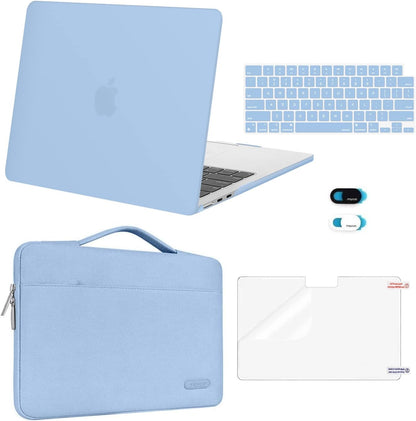 MOSISO Compatible with MacBook Air 13 inch Case M5 2026 M4 2025 M3 M2 2024-2022 A3449 A3240 A3113 A2681,Hard Shell&Sleeve Bag&Keyboard Skin&Webcam Cover&ScreenFilm for MacBook Air 13.6