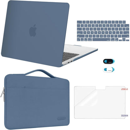 MOSISO Compatible with MacBook Air 13 inch Case M5 2026 M4 2025 M3 M2 2024-2022 A3449 A3240 A3113 A2681,Hard Shell&Sleeve Bag&Keyboard Skin&Webcam Cover&ScreenFilm for MacBook Air 13.6