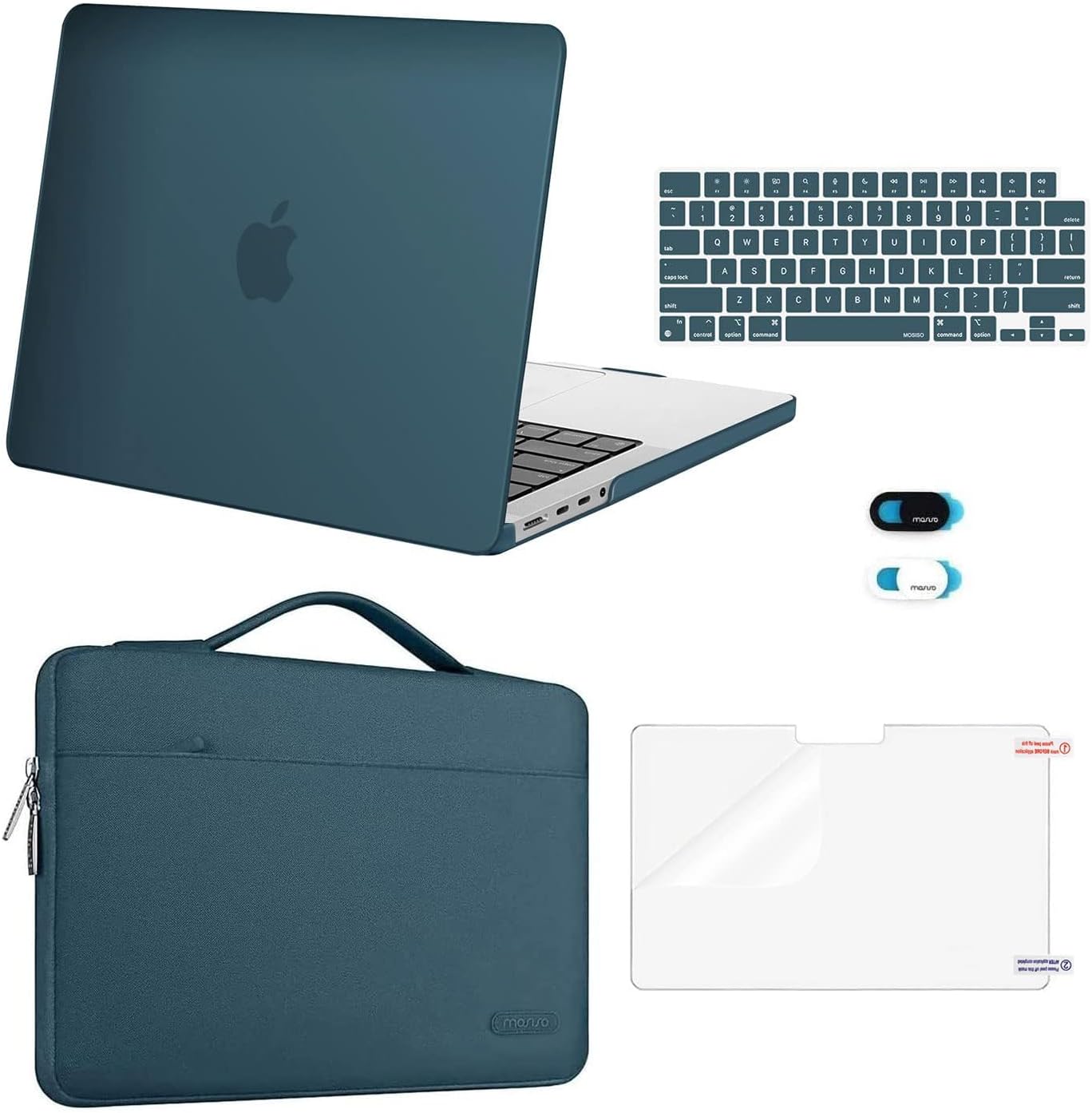 MOSISO Compatible with MacBook Pro 14 inch Case M5 2026 M4 M3 M2 M1 2025-2021 A3427 A3426 A3434 A3112 A3185 A3401 A2918 A2992 A2779 A2442, Case&Bag&Keyboard Skin&Webcam Cover&ScreenFilm