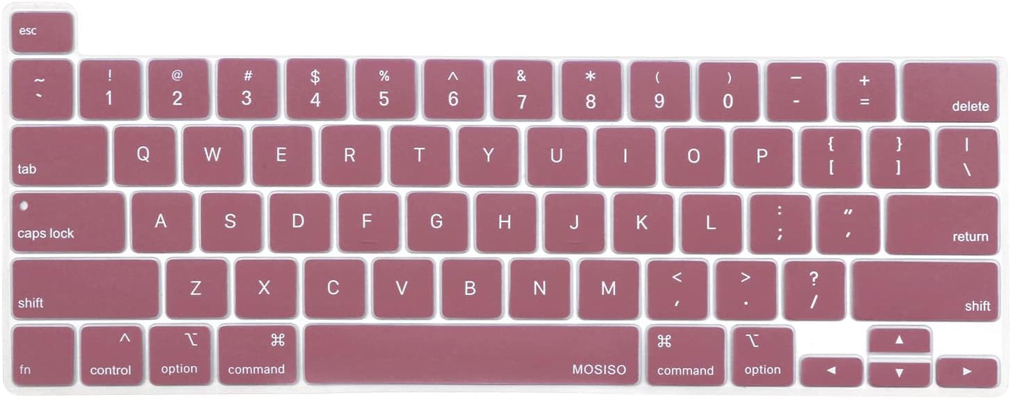 MOSISO Keyboard Cover Compatible with MacBook Pro 13 inch M2 2023, 2022, 2021 2020 M1 A2338 A2289 A2251&Compatible with MacBook Pro 16 2020 2019 A2141 Touch ID,Protective Silicone Skin, Airy Blue