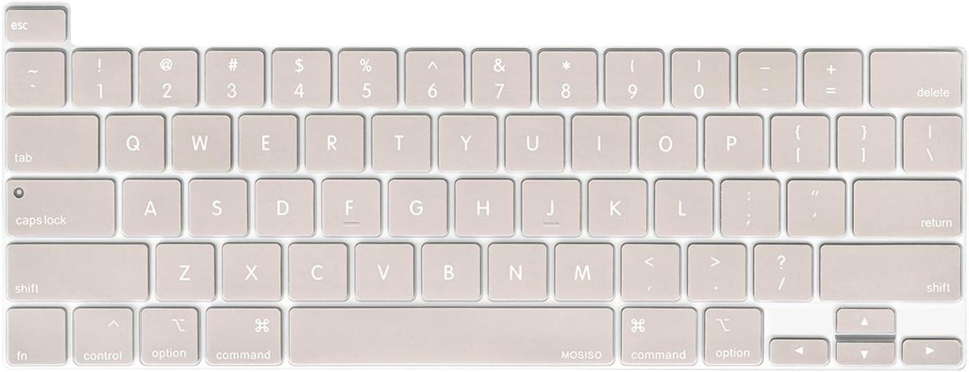 MOSISO Keyboard Cover Compatible with MacBook Pro 13 inch M2 2023, 2022, 2021 2020 M1 A2338 A2289 A2251&Compatible with MacBook Pro 16 2020 2019 A2141 Touch ID,Protective Silicone Skin, Airy Blue