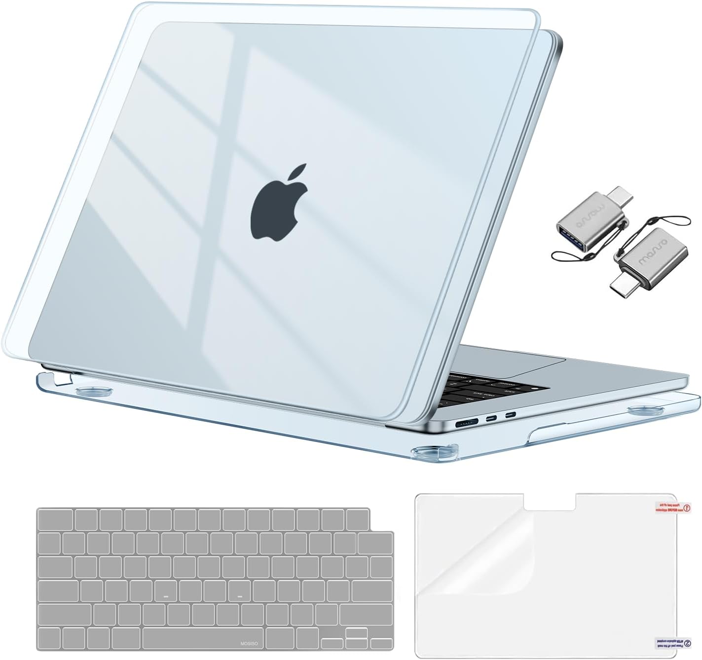 MOSISO Compatible with MacBook Air 13 inch Case 2026-2022 M4 A3240 M3 A3113 M2 A2681,Surpass Natural Beauty Hard Shell&Keyboard Cover&Screen Film&Type C for MacBook Air 13.6 inch Case