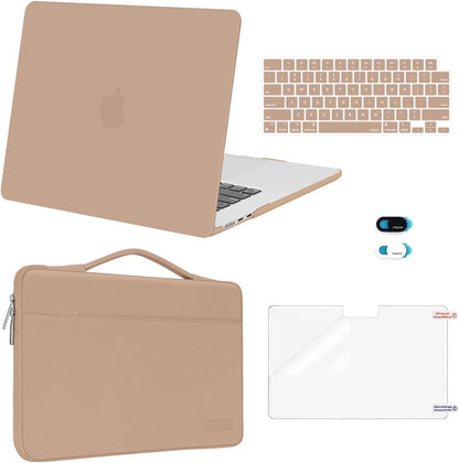 MOSISO Compatible with MacBook Air 13 inch Case M2-M5 2022-2026 A3449 A3240 A3113 A2681, Hard Shell, Sleeve Bag, Keyboard Skin, Webcam Cover & Screen Film