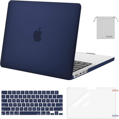 MOSISO Compatible with MacBook Pro 14 inch Case M5 2026 M4 2025 M3 M2 M1 2024-2021 A3427 A3426 A3434 A3112 A3185 A3401 A2918 A2992 A2779 A2442,Hard Case&Keyboard Skin&ScreenFilm&Pouch, Rose Quartz