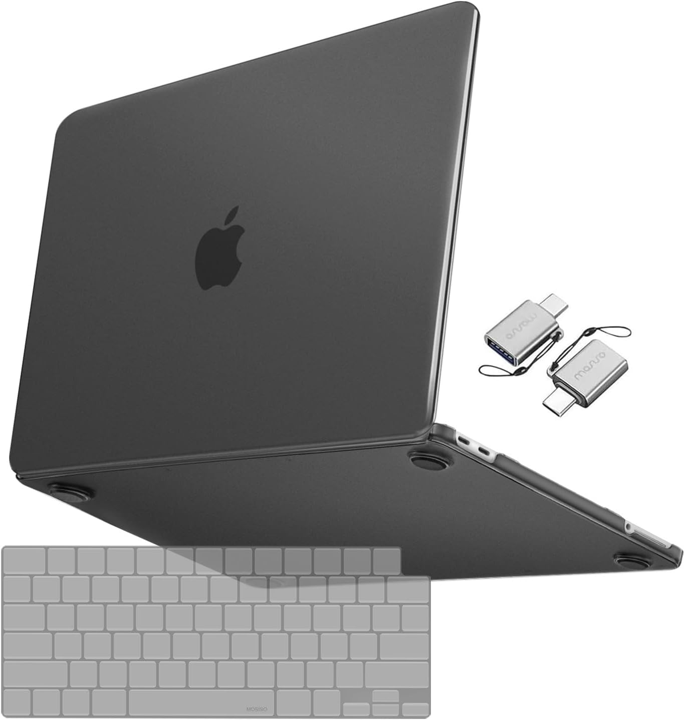 MOSISO Matte Cover Compatible with MacBook Neo Case 13 inch 2026 Model A3404, Ultra-Thin Precision Fit Scratch & Fingerprint Resistant Hard Shell Case&TPU Keyboard Cover&Type C, Black Clear mysite