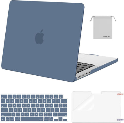 MOSISO Compatible with MacBook Pro 14 inch Case M5 2026 M4 2025 M3 M2 M1 2024-2021 A3427 A3426 A3434 A3112 A3185 A3401 A2918 A2992 A2779 A2442,Hard Case&Keyboard Skin&ScreenFilm&Pouch, Rose Quartz