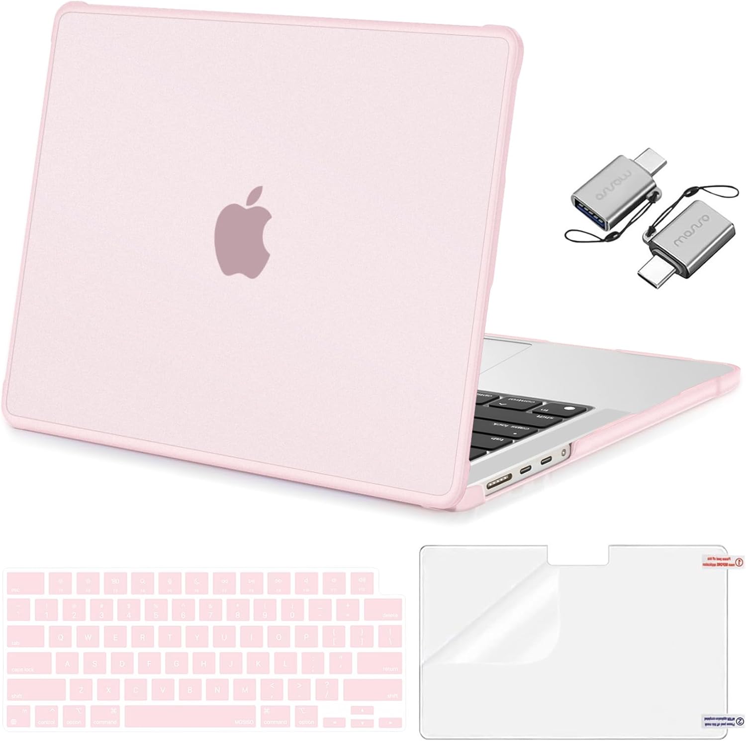 MOSISO Compatible with MacBook Pro 14 inch Case 2026-2021 M5 M4 M3 M2 M1 A3427 A3426 A3434 A3112 A3185 A3401 A2918 A2992 A2779 A2442, 4 in 1 Kit Crack-Resistant Reinforced Corners Shell, Space Black mysite