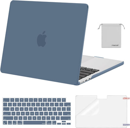 MOSISO Compatible with MacBook Air 13 inch Case M2-M5 2022-2026 A3449 A3240 A3113 A2681, 4 in 1 Protective Kit: Hard Shell, Keyboard Cover, Screen Film & Storage Pouch