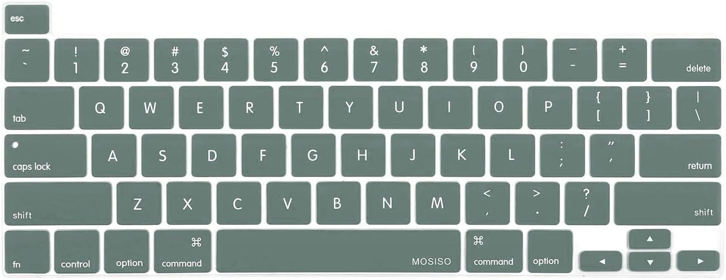 MOSISO Keyboard Cover Compatible with MacBook Pro 13 inch M2 2023, 2022, 2021 2020 M1 A2338 A2289 A2251&Compatible with MacBook Pro 16 2020 2019 A2141 Touch ID,Protective Silicone Skin, Airy Blue