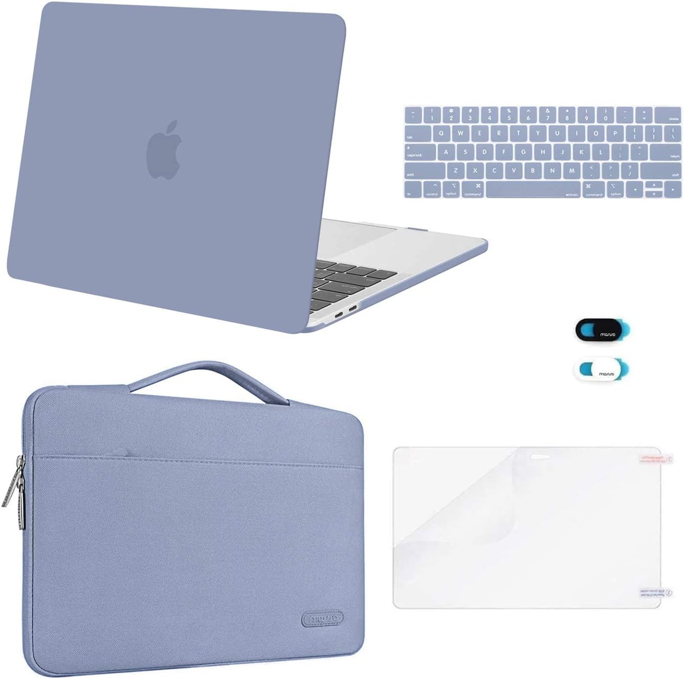 MOSISO Compatible with MacBook Pro 13 inch Case M2 2026, 2025, 2024-2016 A2338 M1 A2251 A2289 A2159 A1989 A1708 A1706, Plastic Hard Case&Bag&Keyboard Skin&Webcam Cover&Screen Protector, Avocado Green