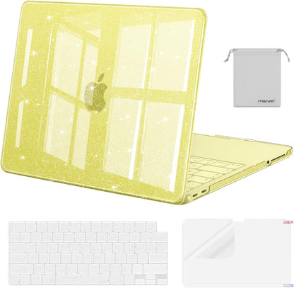 MOSISO Sparkly Glitter Case Compatible with MacBook Neo Case 13 inch 2026 | Model A3404 with A18 Pro Chip, Crack-Resistant Protective Hard Shell Case&Keyboard Cover&ScreenFilm&Pouch