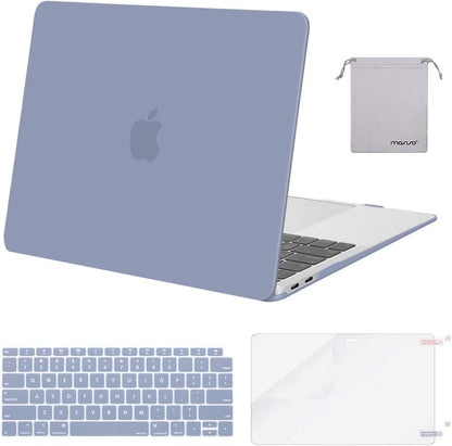 MOSISO Compatible with MacBook Air 13 inch Case M1 Chip 2021-2018 Release A2337 A2179 A1932, Plastic Hard Shell&Keyboard Cover&Screen Film&Storage Bag for MacBook Air 13.3 inch Case, Crystal Midnight
