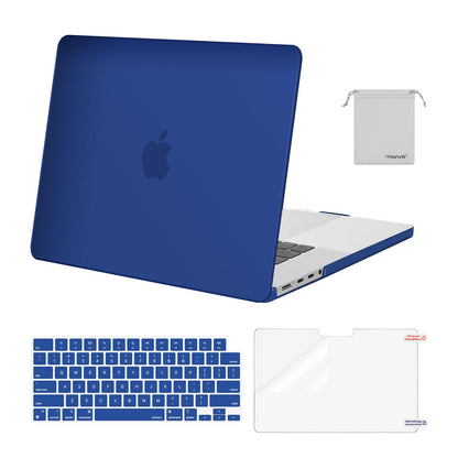 MOSISO Compatible with MacBook Pro 16 inch Case 2025 2024 2023 2022 2021 M4 M3 M2 M1 A3403 A3186 A2991 A2780 A2485 Pro Max, Plastic Hard Shell&Keyboard Cover&Screen Film&Storage Bag, Navy Blue
