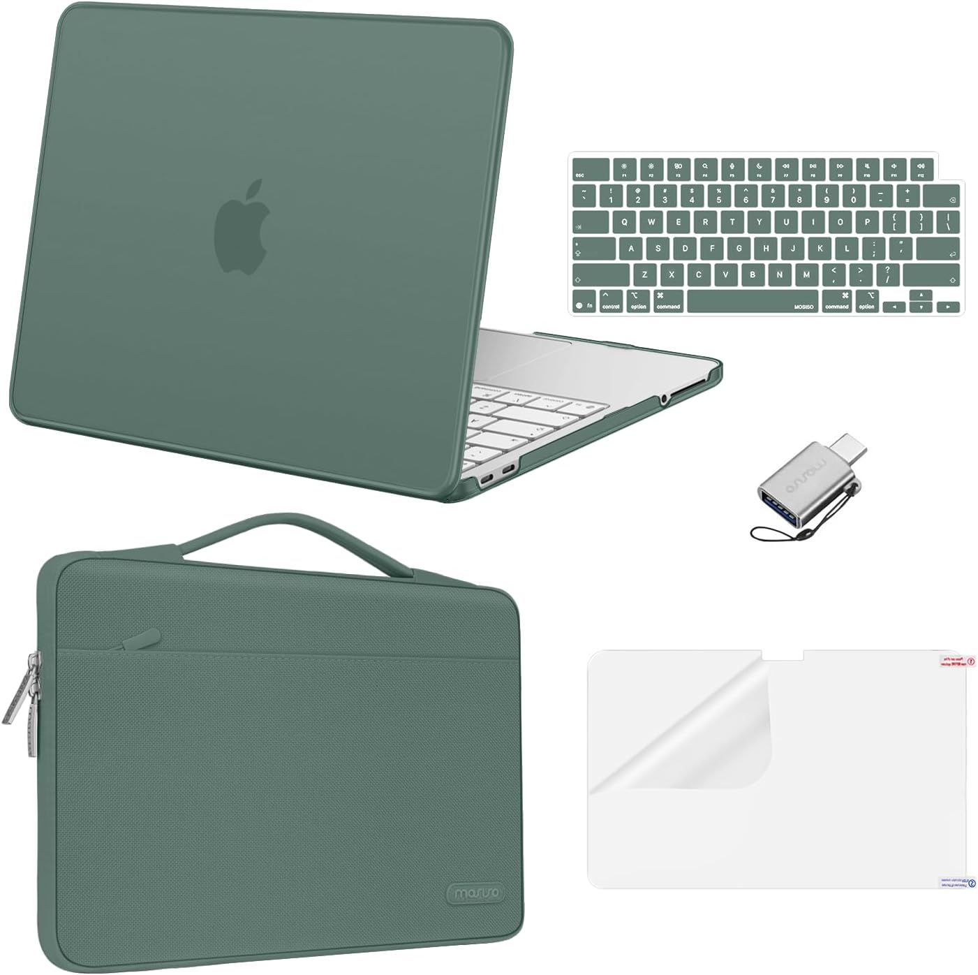 MOSISO Compatible with MacBook Neo Case 13 inch 2026 Release Model A3404 with A18 Pro Chip, Scratch-Resistant Protective Hard Shell&Sleeve Bag&Keyboard Cover&Screen Protector&Type C