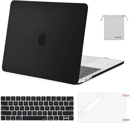 MOSISO Compatible with MacBook Pro 13 inch Case M2 2026 2025 2024 2023 2022-2016 A2338 M1 A2251 A2289 A2159 A1989 A1708 A1706,Plastic Hard Shell&Keyboard Cover&Screen Film&Storage Bag, Black