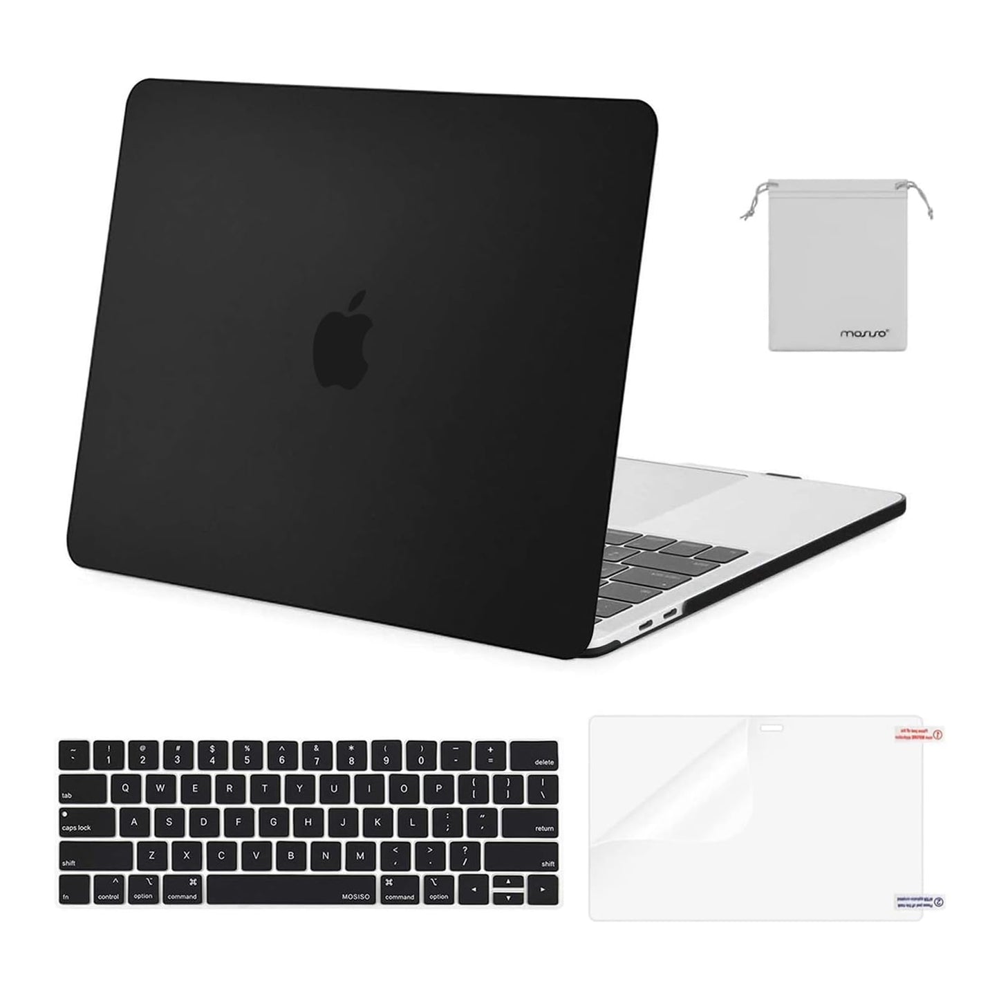 MOSISO Compatible with MacBook Pro 13 inch Case M2 2025, 2024, 2023, 2022-2016 A2338 M1 A2251 A2289 A2159 A1989 A1708 A1706, Plastic Hard Shell&Keyboard Cover&Screen Film&Storage Bag, Chalk Pink