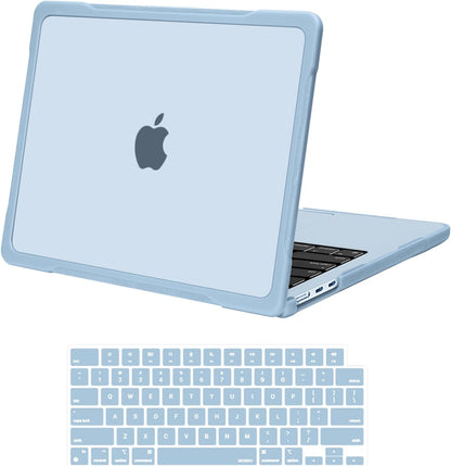 MOSISO Compatible with MacBook Air 13 inch Case M2-M5 2022-2026 A3449 A3240 A3113 A2681, 2 in 1 Kit Crack-Resistant Hard Case with Soft TPU Bumper