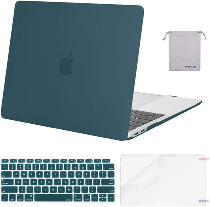 MOSISO Compatible with MacBook Air 13 inch Case M1 Chip 2021-2018 Release A2337 A2179 A1932, Plastic Hard Shell&Keyboard Cover&Screen Film&Storage Bag for MacBook Air 13.3 inch Case, Crystal Midnight