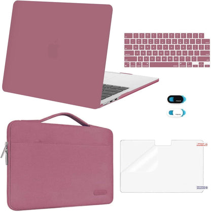 MOSISO Compatible with MacBook Air 13 inch Case M5 2026 M4 2025 M3 M2 2024-2022 A3449 A3240 A3113 A2681,Hard Shell&Sleeve Bag&Keyboard Skin&Webcam Cover&ScreenFilm for MacBook Air 13.6