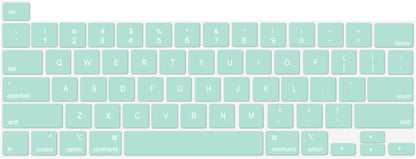 MOSISO Keyboard Cover Compatible with MacBook Pro 13 inch M2 2023, 2022, 2021 2020 M1 A2338 A2289 A2251&Compatible with MacBook Pro 16 2020 2019 A2141 Touch ID,Protective Silicone Skin, Airy Blue