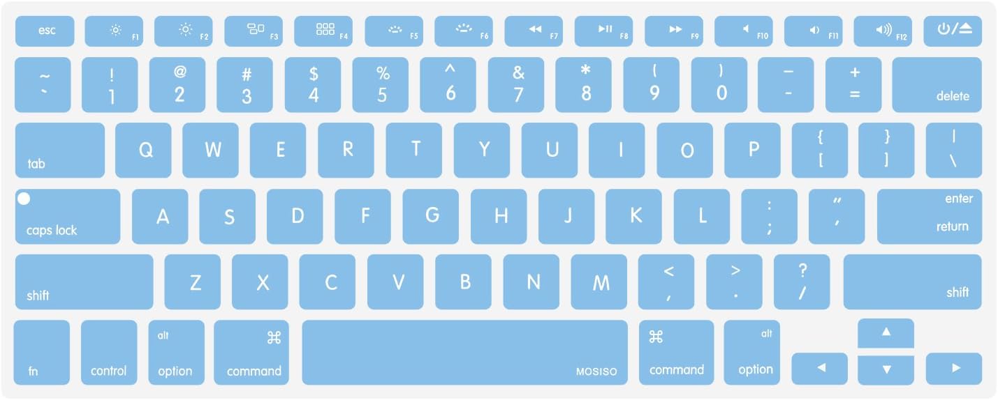MOSISO Silicone Keyboard Cover Compatible with MacBook Air 13 inch A1466 A1369 2010-2017&Compatible with MacBook Pro 13/15 inch (with/Without Retina Display, 2015 or Older Version), Red