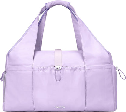 MOSISO Women Gym Duffle Weekender Overnight Bag,Separate‑Shoe‑Compartment,Inner‑Water‑Resistant‑Pocket & Built‑In Trolley‑Sleeve