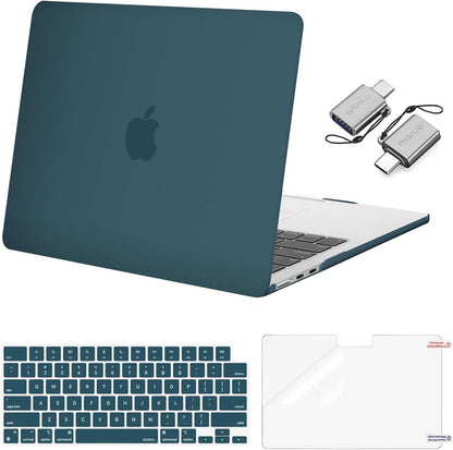 MOSISO Compatible with MacBook Air 13 inch Case M2-M5 2022-2026 A3449 A3240 A3113 A2681, 3 in 1 Heavy Duty Crack Resistant Hard Case with TPU Bumper