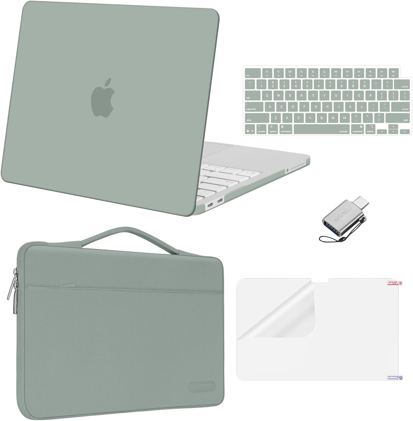 MOSISO Compatible with MacBook Neo Case 13 inch 2026 Release Model A3404 with A18 Pro Chip, Scratch-Resistant Protective Hard Shell&Sleeve Bag&Keyboard Cover&Screen Protector&Type C