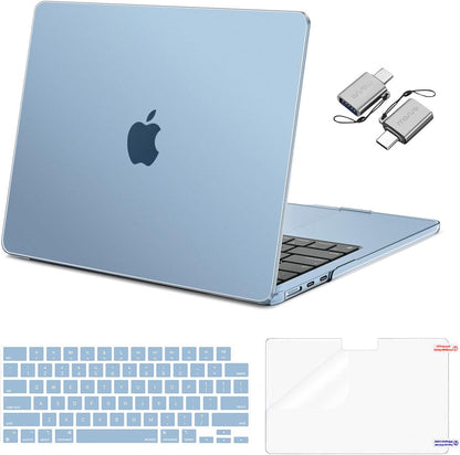 MOSISO Compatible with MacBook Air 13 inch Case M2-M5 2022-2026 A3449 A3240 A3113 A2681, 3 in 1 Heavy Duty Crack Resistant Hard Case with TPU Bumper