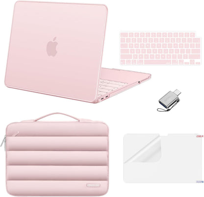 MOSISO Compatible with MacBook Neo Case 13 inch 2026 Release Model A3404 with A18 Pro Chip, Scratch-Resistant Protective Hard Shell&Puffy Sleeve Bag&Keyboard Skin&Screen Film&Type C