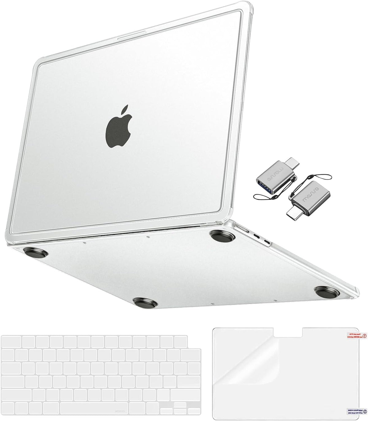 MOSISO 4-in-1 Hard Shell Case for MacBook Air 13 & 13.6 Inch M5 M4 M3 M2 (2026-2022) — A3449/A3240/A3113/A2681, Matte Anti-Fingerprint Kit
