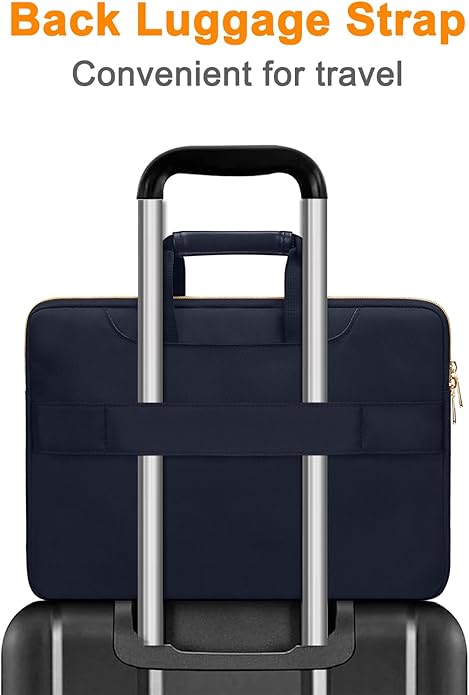 MOSISO Laptop Shoulder Bag,Computer Bag,Messenger Briefcase with Front Inverted Trapezoid Quilted Pocket iMosiso