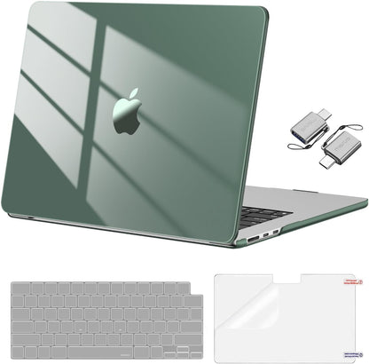 MOSISO Compatible with MacBook Air 13 inch Case M2-M5 2022-2026 A2681 A3113 A3240, 4 in 1 Surpass Natural Beauty Hard Shell, Keyboard Cover, Screen Film & USB C Adapter