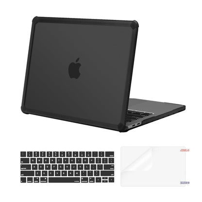 MOSISO Compatible with MacBook Pro 13 inch Case M2 2025-2016 A2338 M1 A2251 A2289 A2159 A1989 A1708 A1706, Anti-Cracking Heavy Duty Plastic TPU Bumper Hard Case&Keyboard Skin&Screen Film, Pink