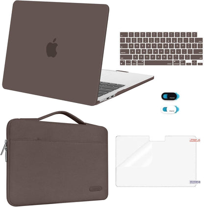 MOSISO Compatible with MacBook Air 13 inch Case M5 2026 M4 2025 M3 M2 2024-2022 A3449 A3240 A3113 A2681,Hard Shell&Sleeve Bag&Keyboard Skin&Webcam Cover&ScreenFilm for MacBook Air 13.6