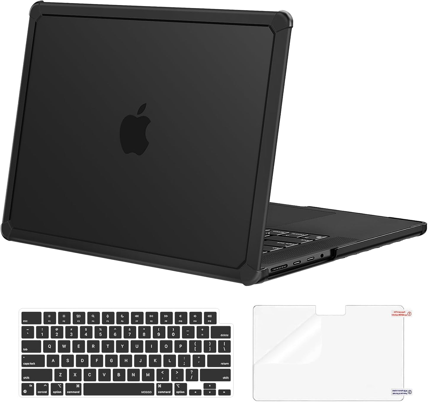 MOSISO Compatible with MacBook Pro 14 inch Case M5 2026 M4 M3 M2 M1 2025-2021 A3427 A3426 A3434 A3112 A3185 A3401 A2918 A2992 A2779 A2442,3 in 1 Kit Anti-Crack Hard Shell with TPU Bumper, Pink