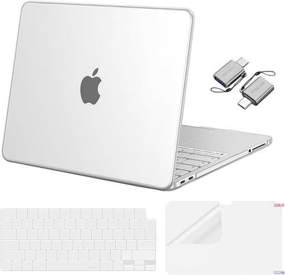 MOSISO Crack-Resistant Cover Compatible with MacBook Neo Case 13 inch 2026 Release Model A3404 with A18 Pro Chip, Protective Hard Shell&Keyboard Cover&Screen Film&Type C, Crystal Clear mysite