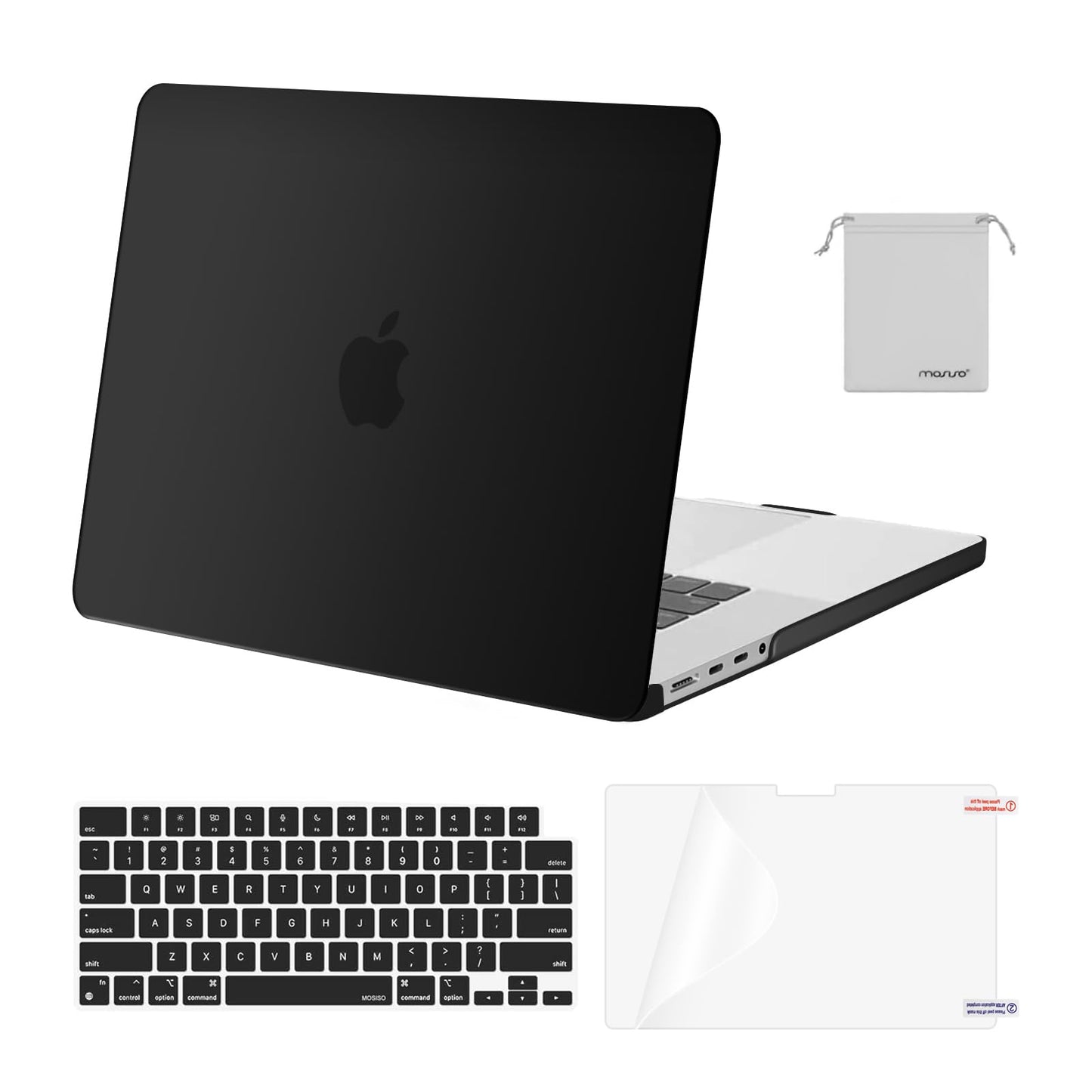 MOSISO Compatible with MacBook Pro 16 inch Case 2025 2024 2023 2022 2021 M4 M3 M2 M1 A3403 A3186 A2991 A2780 A2485 Pro Max, Plastic Hard Shell&Keyboard Cover&Screen Film&Storage Bag, Navy Blue