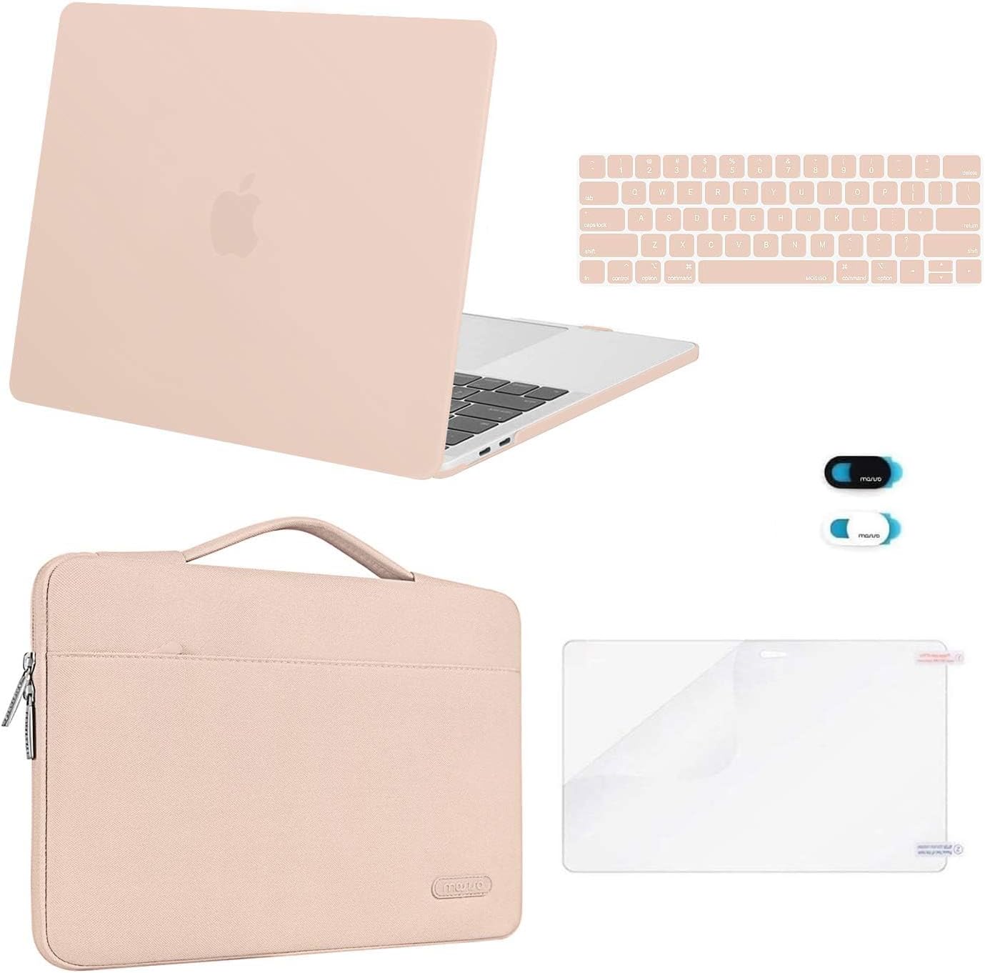 MOSISO Compatible with MacBook Pro 13 inch Case M2 2026, 2025, 2024-2016 A2338 M1 A2251 A2289 A2159 A1989 A1708 A1706, Plastic Hard Case&Bag&Keyboard Skin&Webcam Cover&Screen Protector, Avocado Green