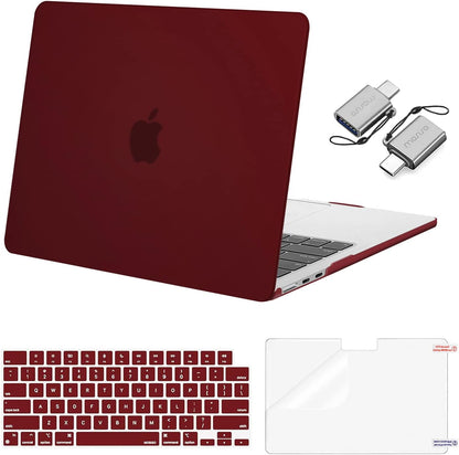 MOSISO Compatible with MacBook Air 13 inch Case M2-M5 2022-2026 A3449 A3240 A3113 A2681, 3 in 1 Heavy Duty Crack Resistant Hard Case with TPU Bumper