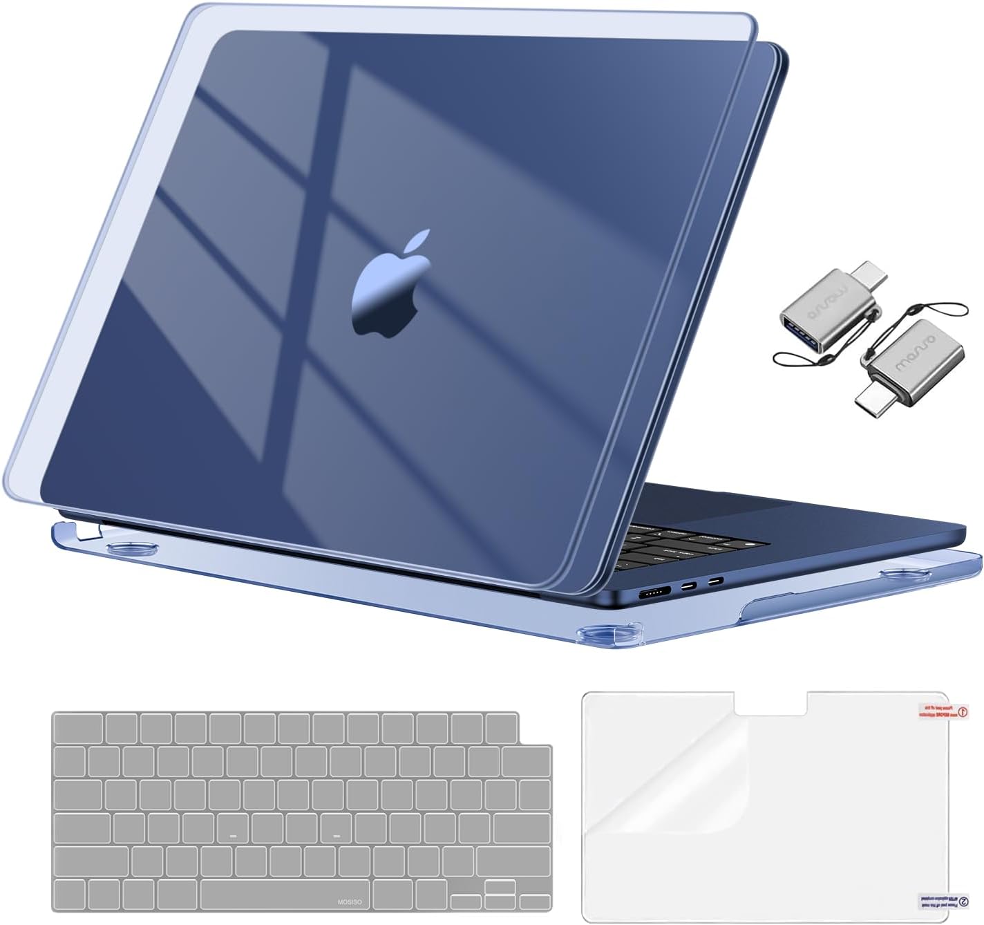 MOSISO Compatible with MacBook Air 13 inch Case 2026-2022 M4 A3240 M3 A3113 M2 A2681,Surpass Natural Beauty Hard Shell&Keyboard Cover&Screen Film&Type C for MacBook Air 13.6 inch Case