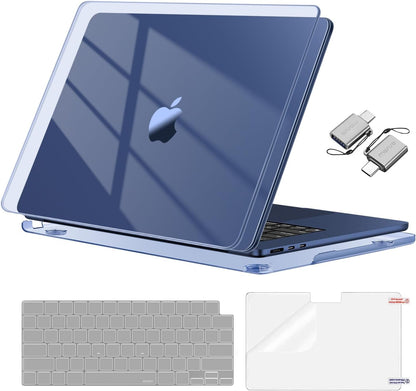 MOSISO Compatible with MacBook Air 13 inch Case M2-M5 2022-2026 A2681 A3113 A3240, 4 in 1 Surpass Natural Beauty Hard Shell, Keyboard Cover, Screen Film & USB C Adapter
