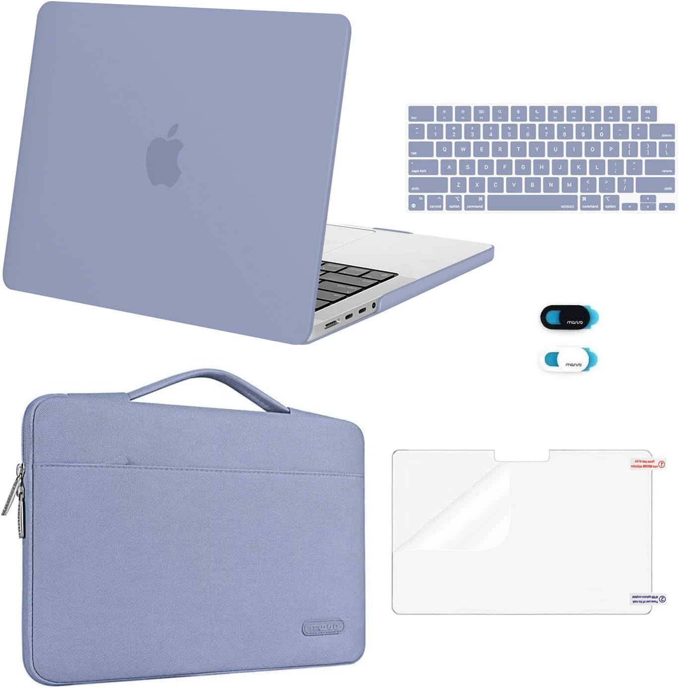 MOSISO Compatible with MacBook Pro 14 inch Case M5 2026 M4 M3 M2 M1 2025-2021 A3427 A3426 A3434 A3112 A3185 A3401 A2918 A2992 A2779 A2442, Case&Bag&Keyboard Skin&Webcam Cover&ScreenFilm