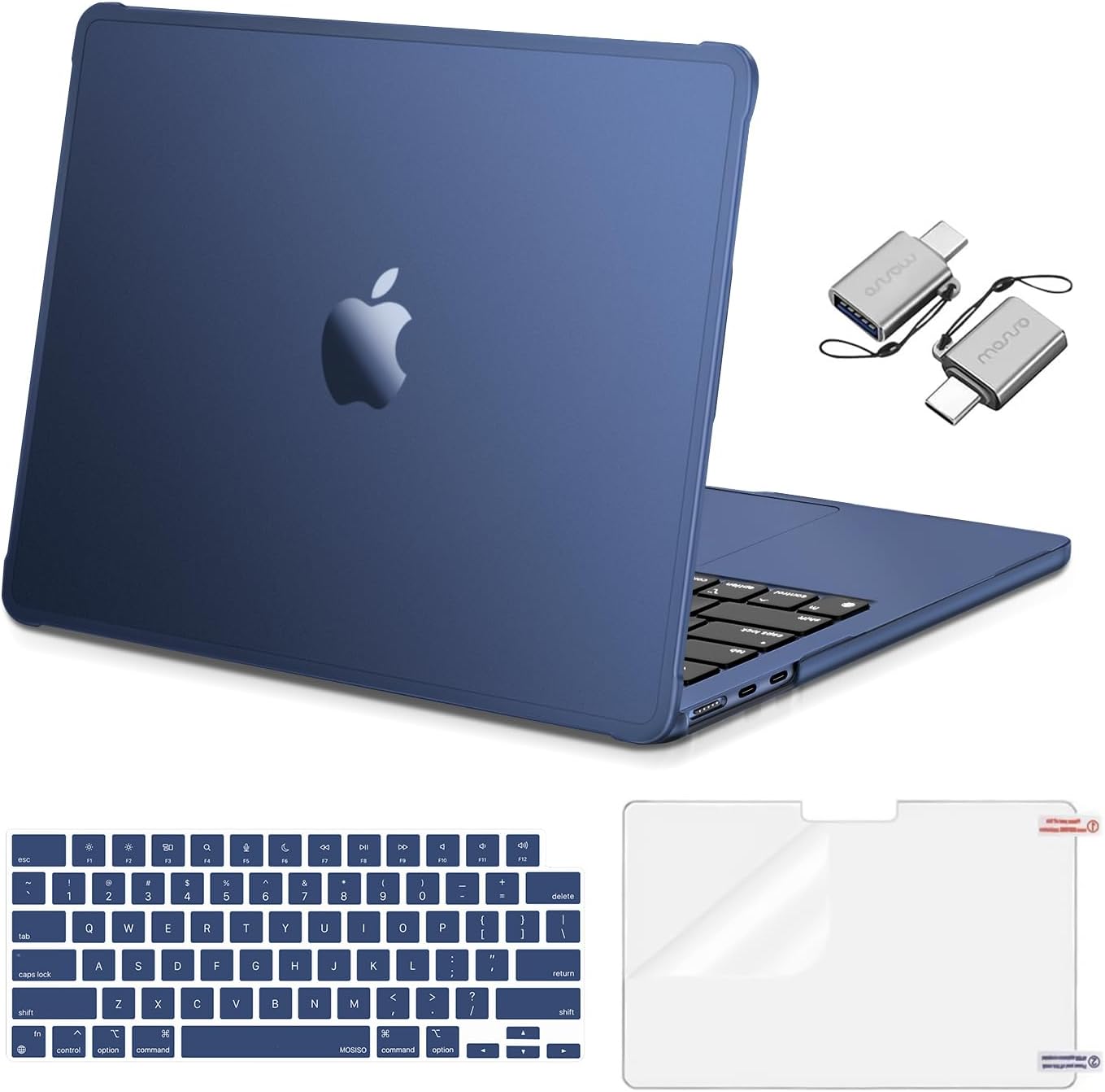 MOSISO Compatible with MacBook Air 13 inch Case M5 M4 M3 M2 2026-2022 A3449 A3240 A3113 A2681,Protective Hard Case&Keyboard Skin&Screen Film&Type C with TPU Bumper for MacBook Air 13.6, Pink mysite