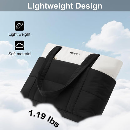 MOSISO Women Laptop Work Tote Bag,15‑16‑Inch,Multi‑Pocket Design with Built‑In Trolley Sleeve
