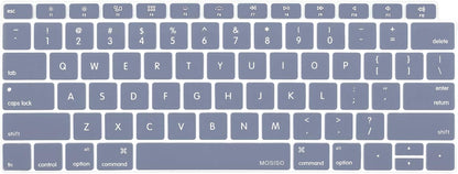 MOSISO Keyboard Cover Compatible with MacBook Air 13 inch 2019 2018 Release A1932 Retina Display with Touch ID, Waterproof Dust-Proof Protective Silicone Skin, Black