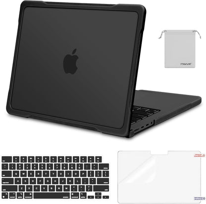 MOSISO Compatible with MacBook Pro 14 inch Case M5-M1 2026-2021 A3427 A3426 A3434 A3112 A3185 A3401 A2918 A2992 A2779 A2442, 4 in 1 Kit Anti-Crack Hard Shell with TPU Bumper
