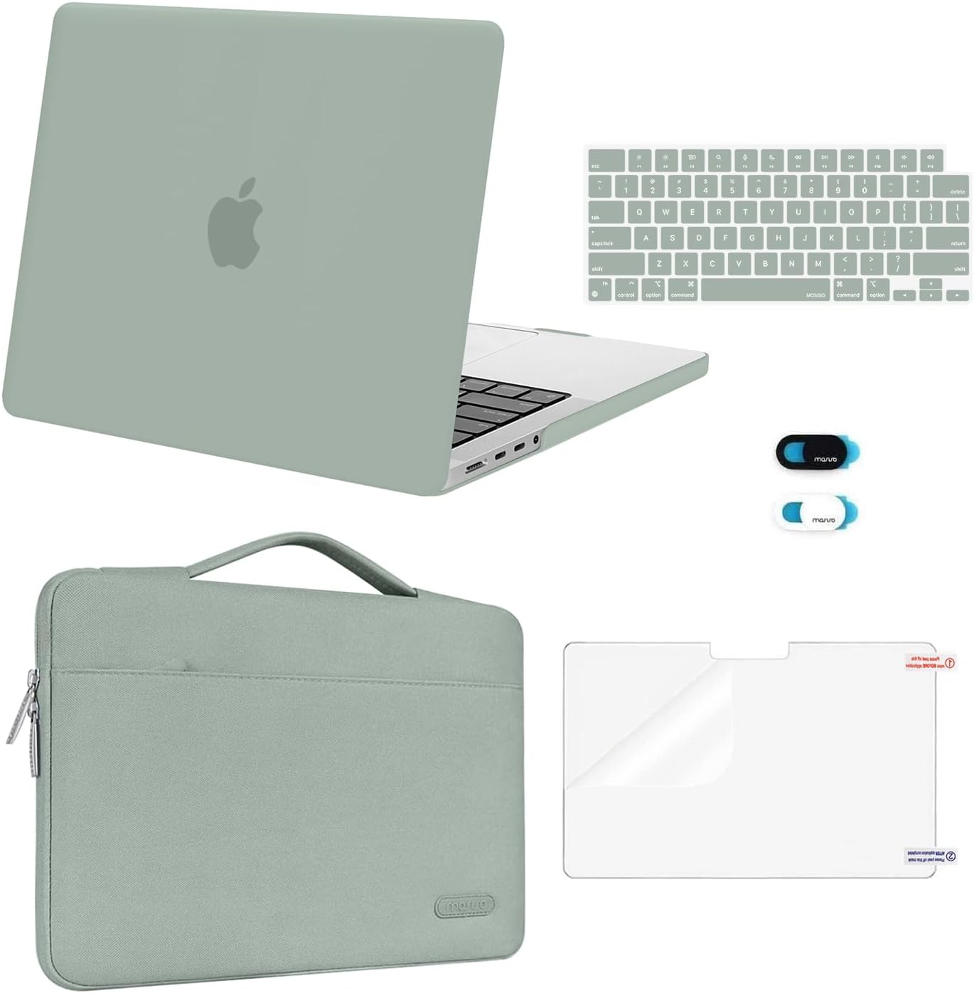 MOSISO Compatible with MacBook Pro 14 inch Case M5 2026 M4 M3 M2 M1 2025-2021 A3427 A3426 A3434 A3112 A3185 A3401 A2918 A2992 A2779 A2442, Case&Bag&Keyboard Skin&Webcam Cover&ScreenFilm
