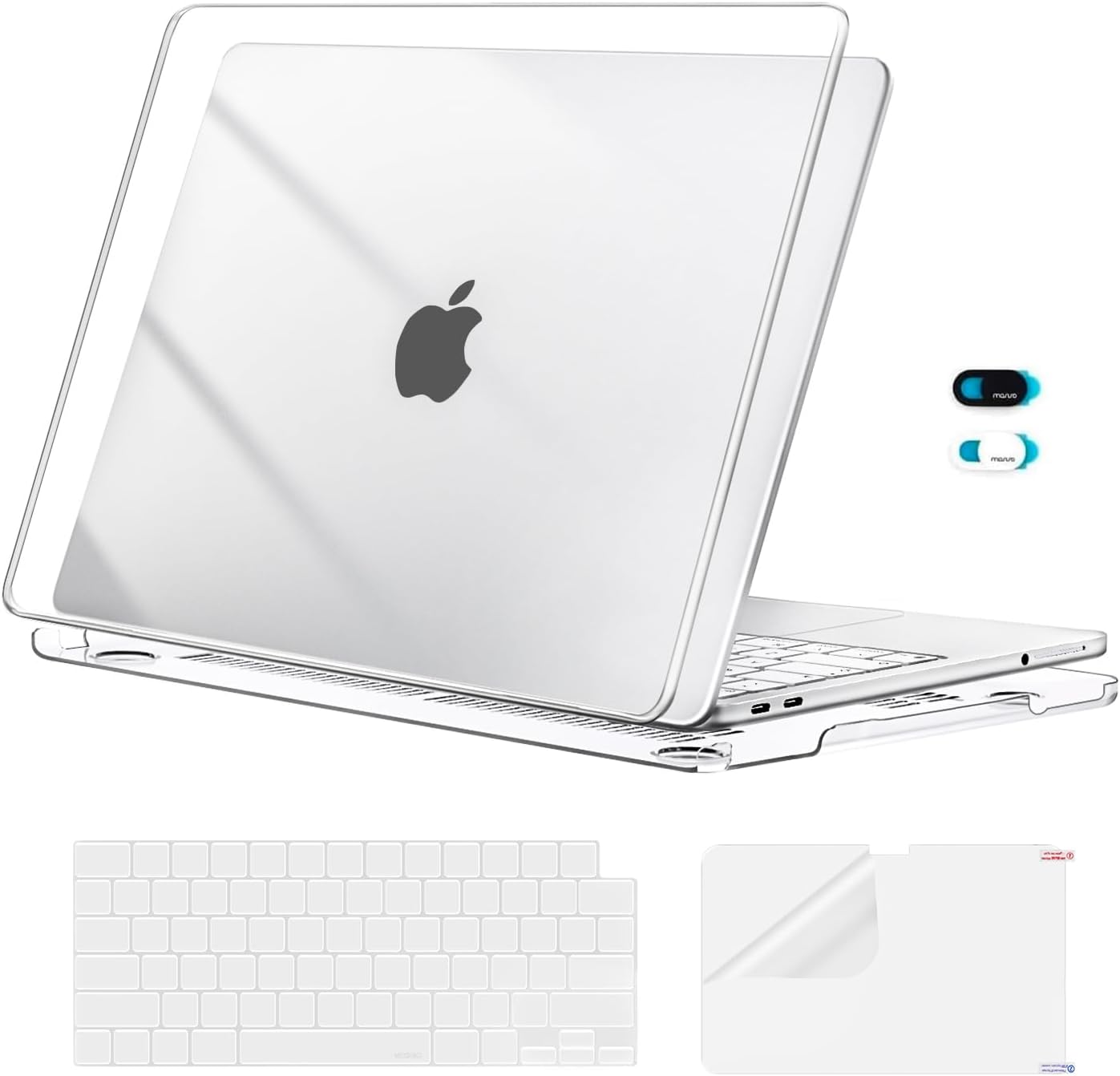 MOSISO Cover Compatible with MacBook Neo Case 13 inch 2026 Release Model A3404 with A18 Pro Chip, Crack-Resistant Protective Hard Shell&Keyboard Cover&Screen Film&Webcam Cover, Crystal Clear mysite