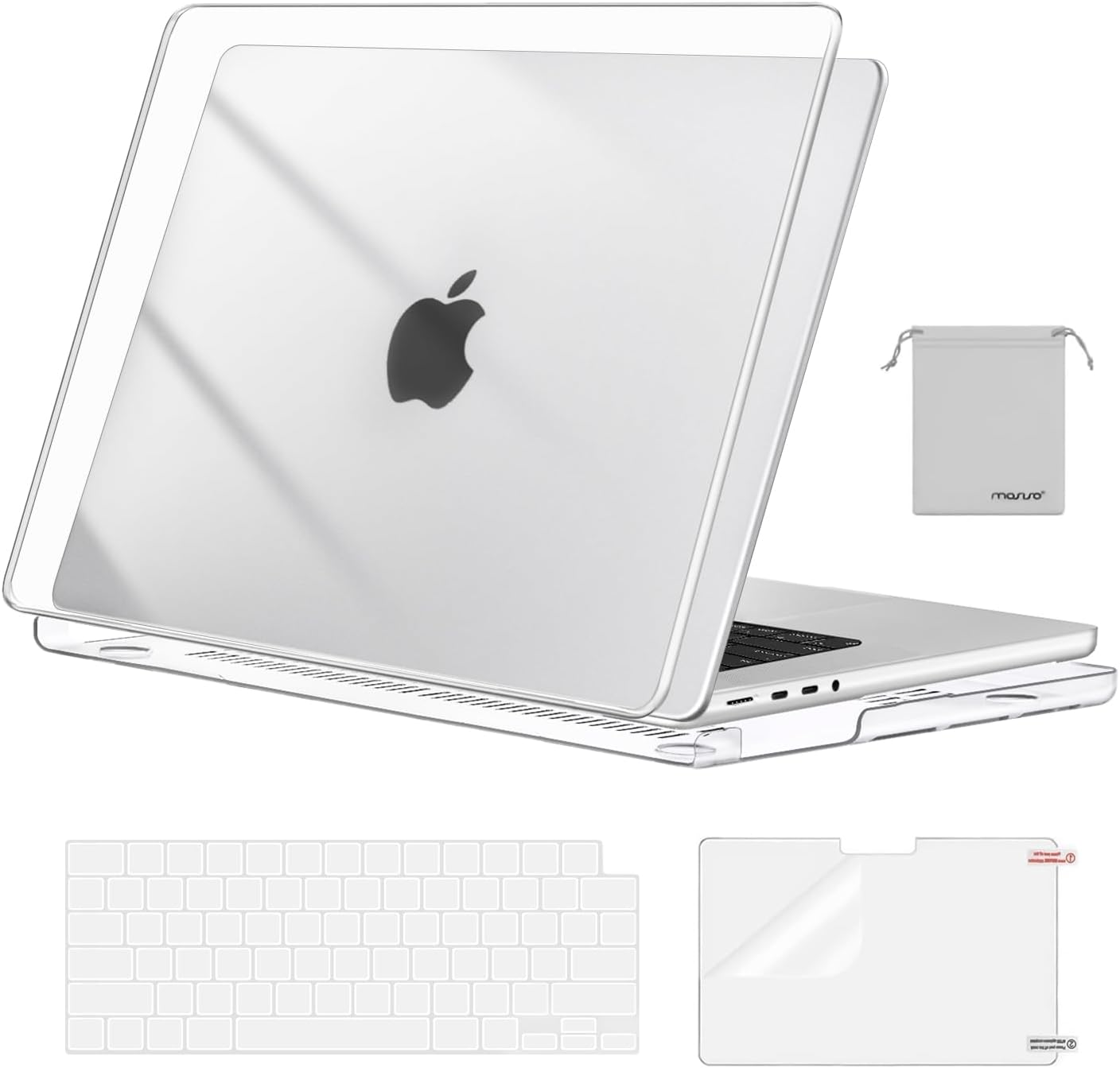 MOSISO Compatible with MacBook Pro 16 inch Case M5 2026 M4 2025 M3 M2 M1 2024-2021 A3429 A3428 A3403 A3186 A2991 A2780 A2485, Protective Hard Shell&Keyboard Cover&Screen Film&Pouch